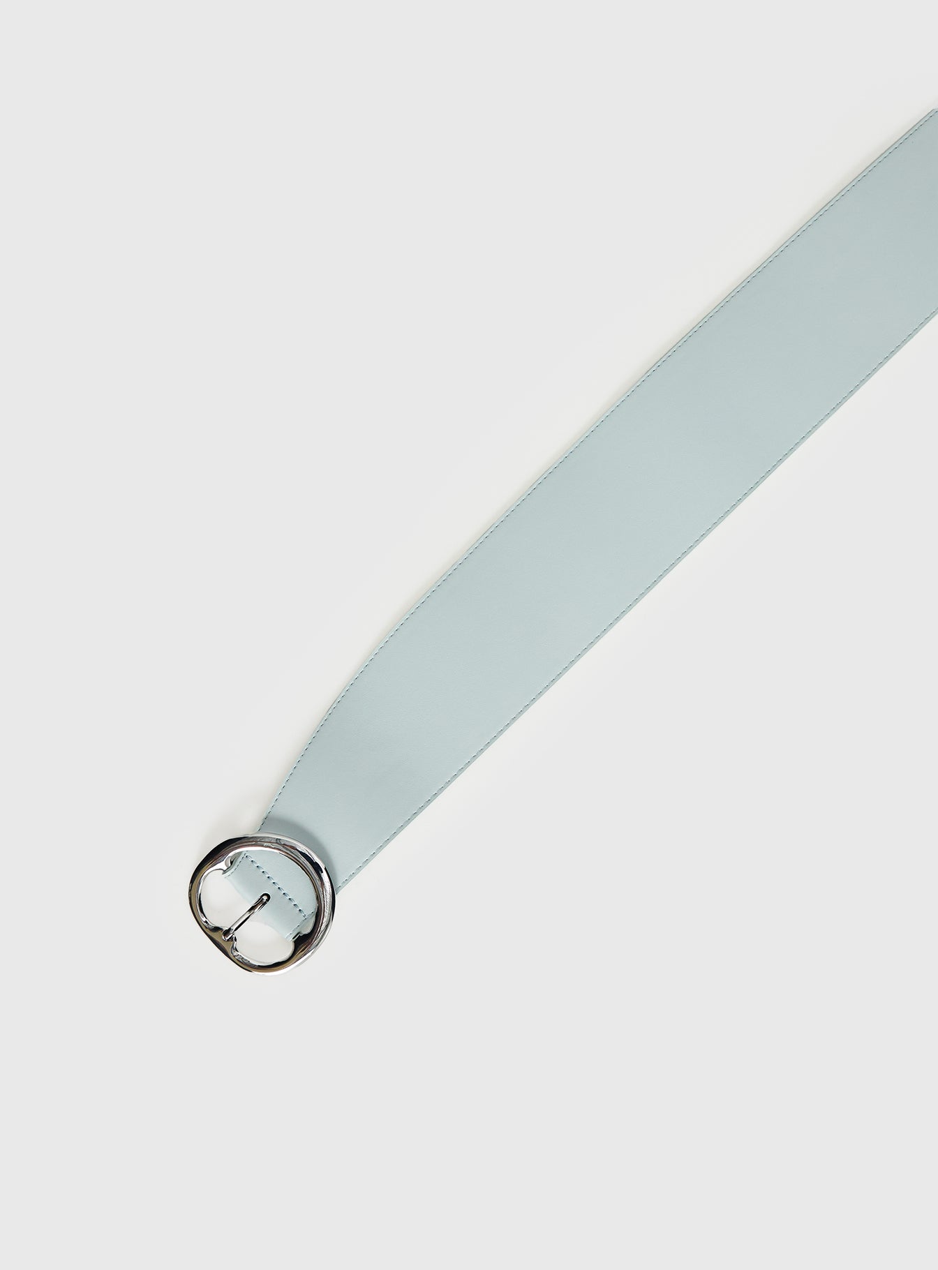 Katryna Faux Leather Belt Grey / Silver