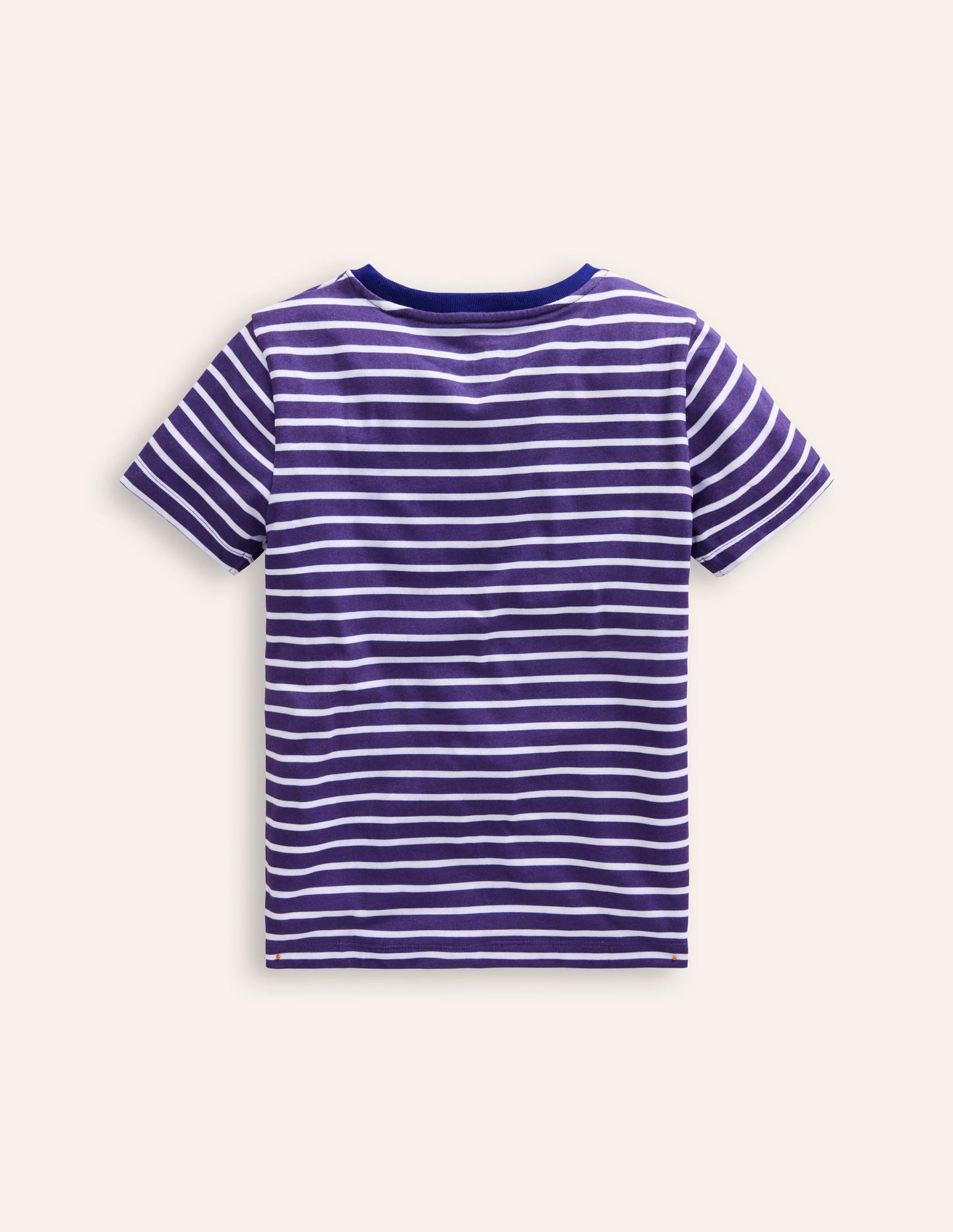 Appliqué T-Shirt-Sapphire/ Ivory Stationary