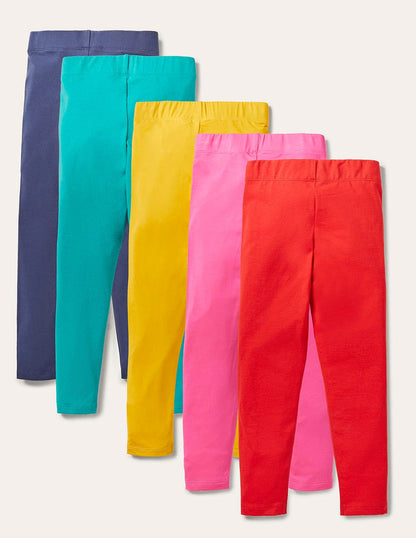 5-pack Leggings-Multi Rainbow