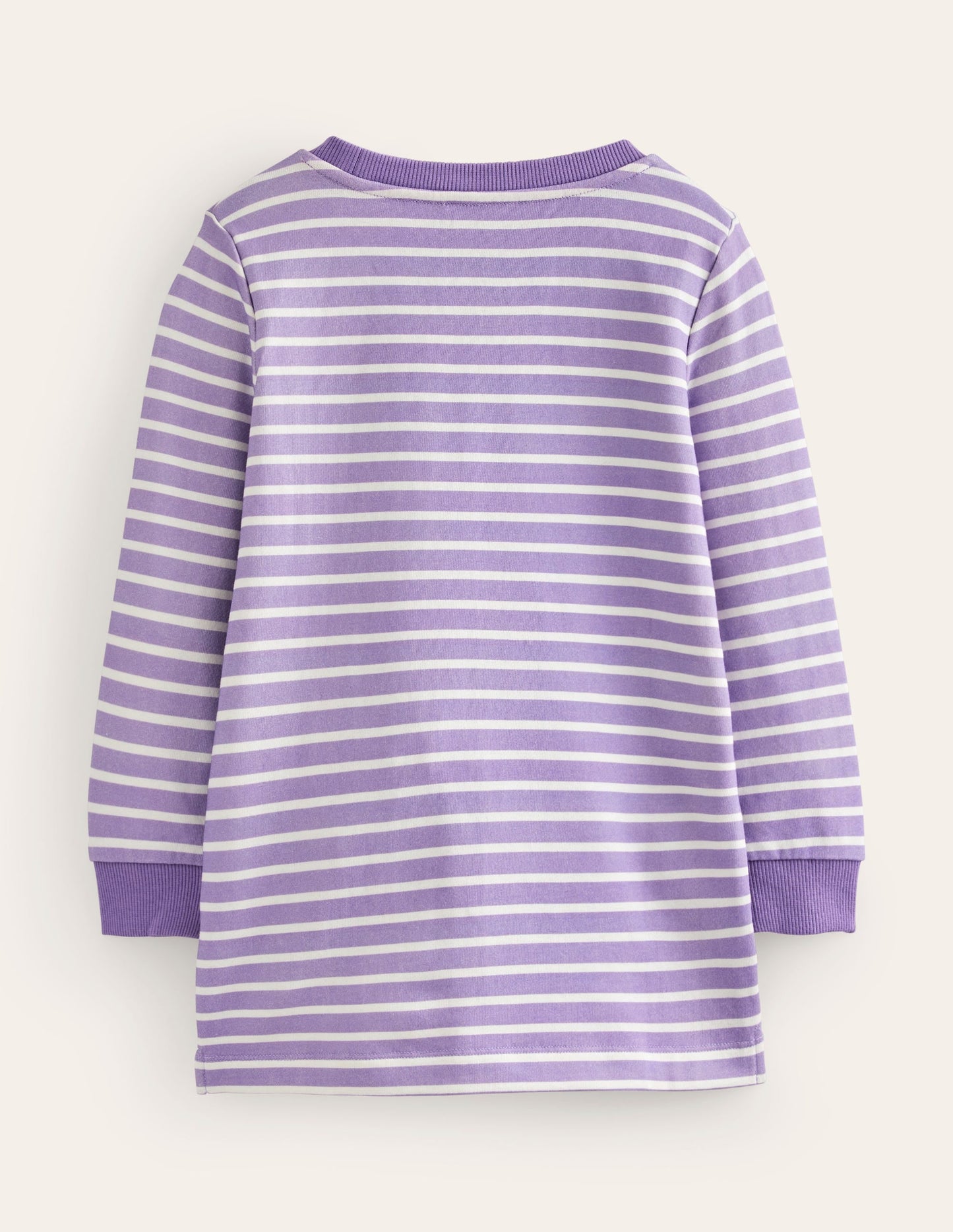 Appliqué Pocket Tunic-Parma Violet/Ivory