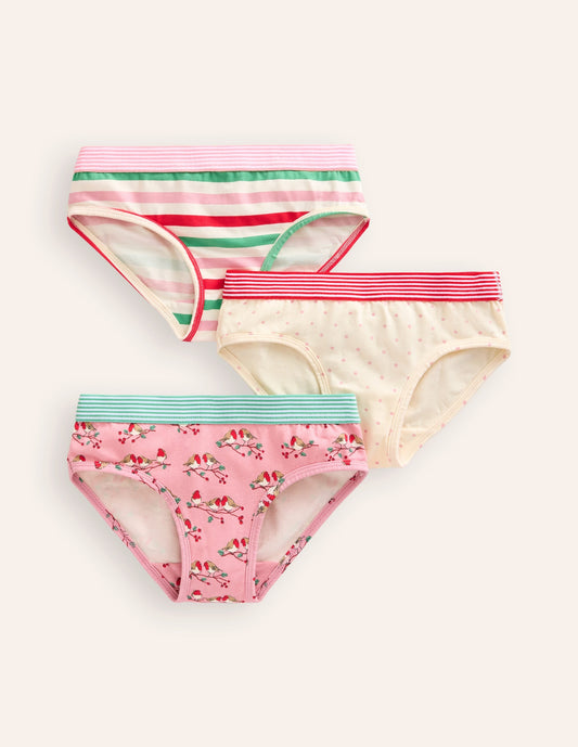 3-Pack Underwear-Pink Robins