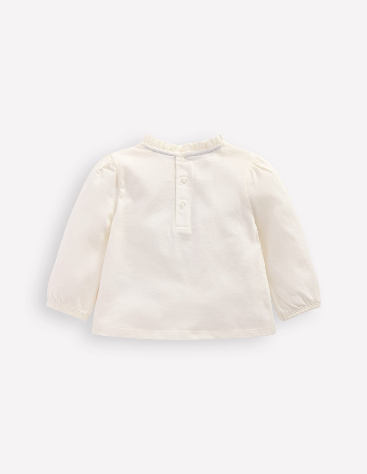 Appliqué T-shirt-Soft Ivory Cat