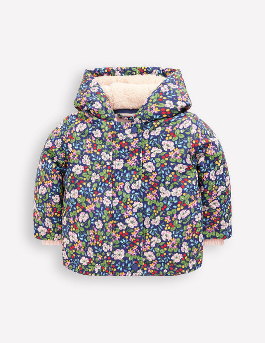 3-in-1 Shower Resistant Coat-Twilight Berry Floral