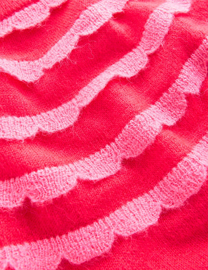 Alice Fluffy Raglan Jumper-Poppy Red