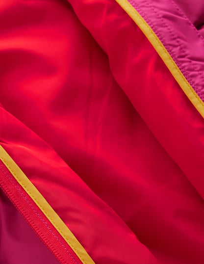 Applique Padded Coat-Pink Sun Wave
