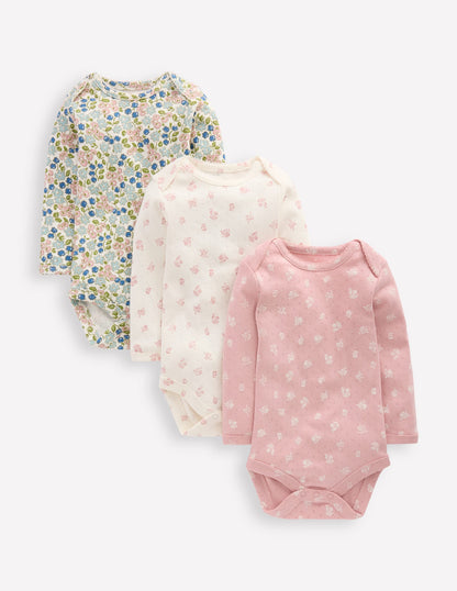 3-pack Pointelle Bodies-Multi Ditsy Floral