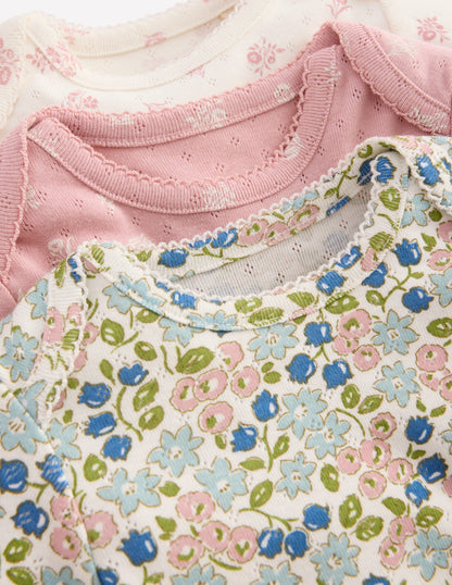 3-pack Pointelle Bodies-Multi Ditsy Floral