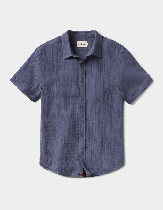 Kalo Short Sleeve Button Up in Vintage Blue