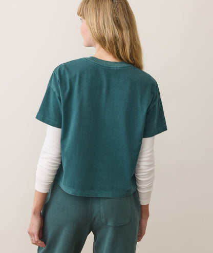 Women's Luxe Jersey Crew Tee in Rainforest
