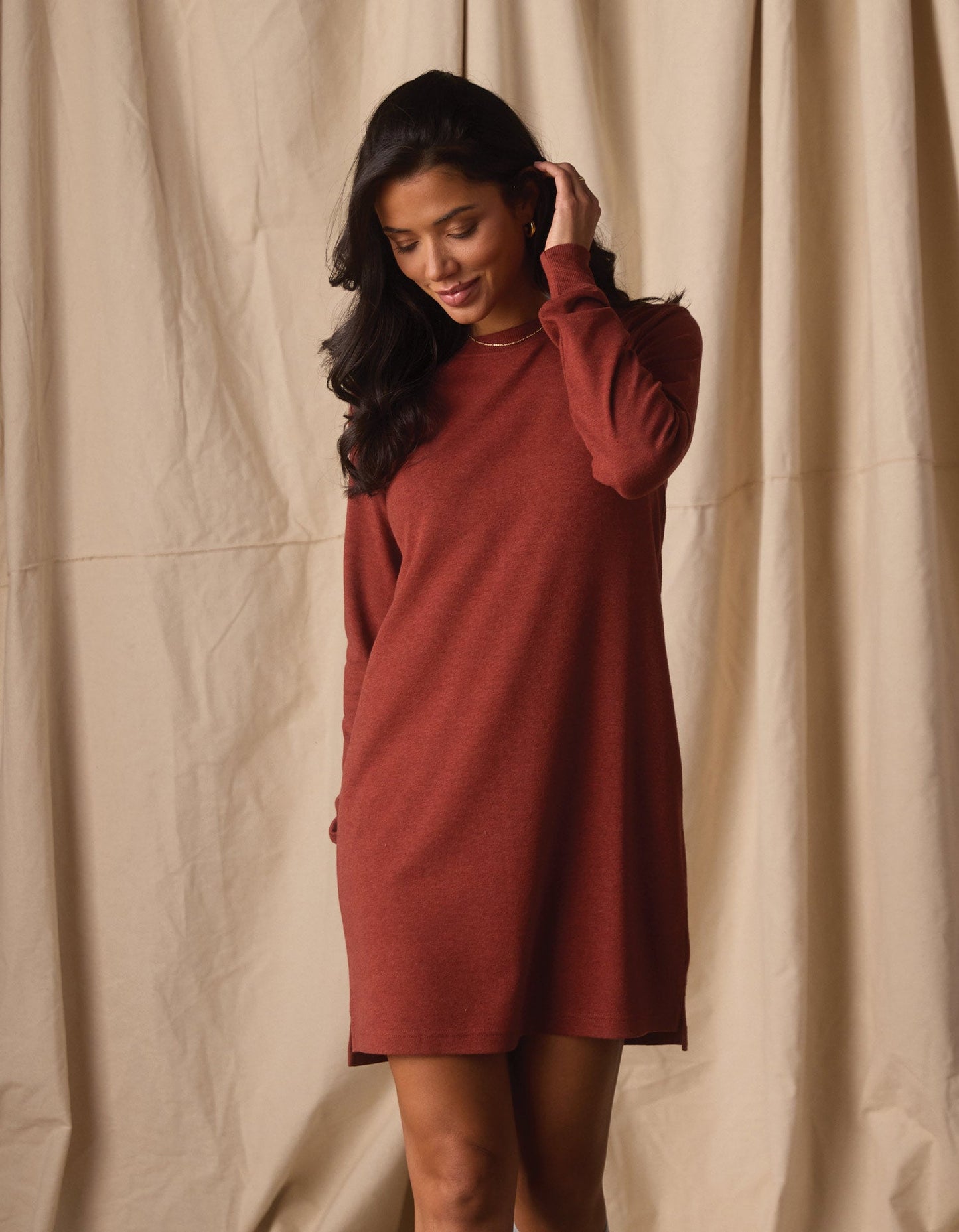 Puremeso Everyday Dress in Terracotta