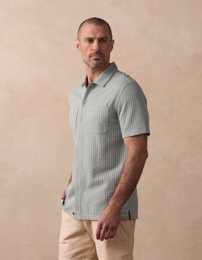 Knit Getaway Button Up in Juniper
