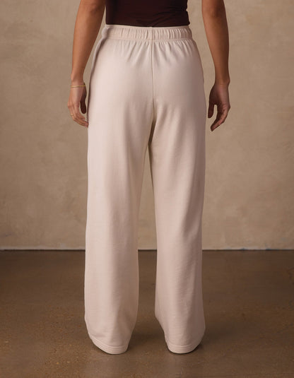 Cole Terry Straight Leg Sweatpant in Birch