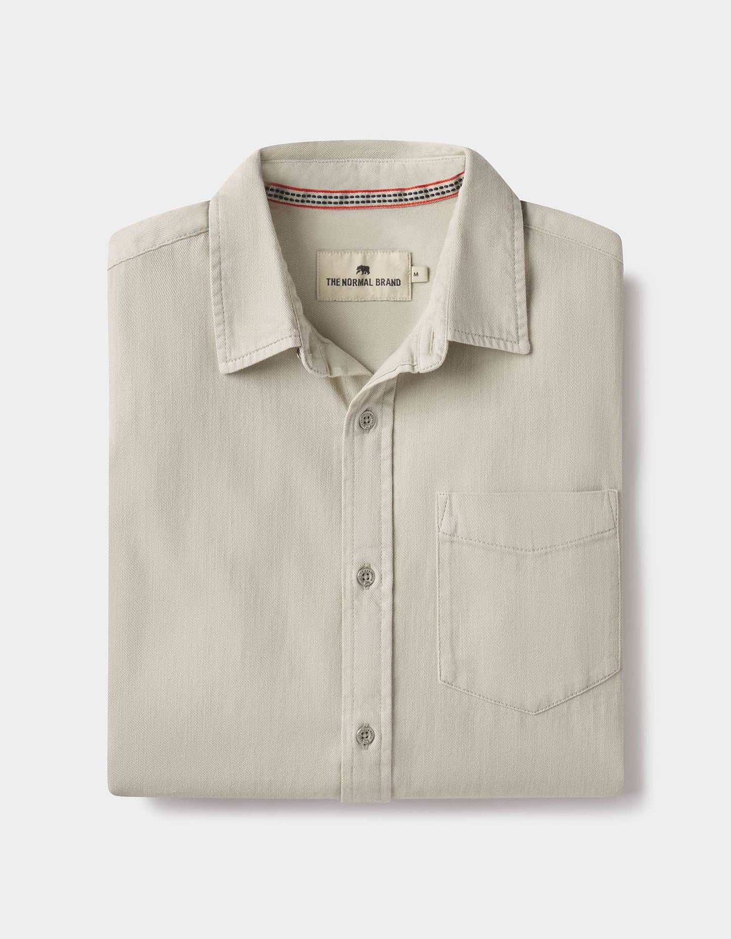 Cotton Denim Long Sleeve Button Up
