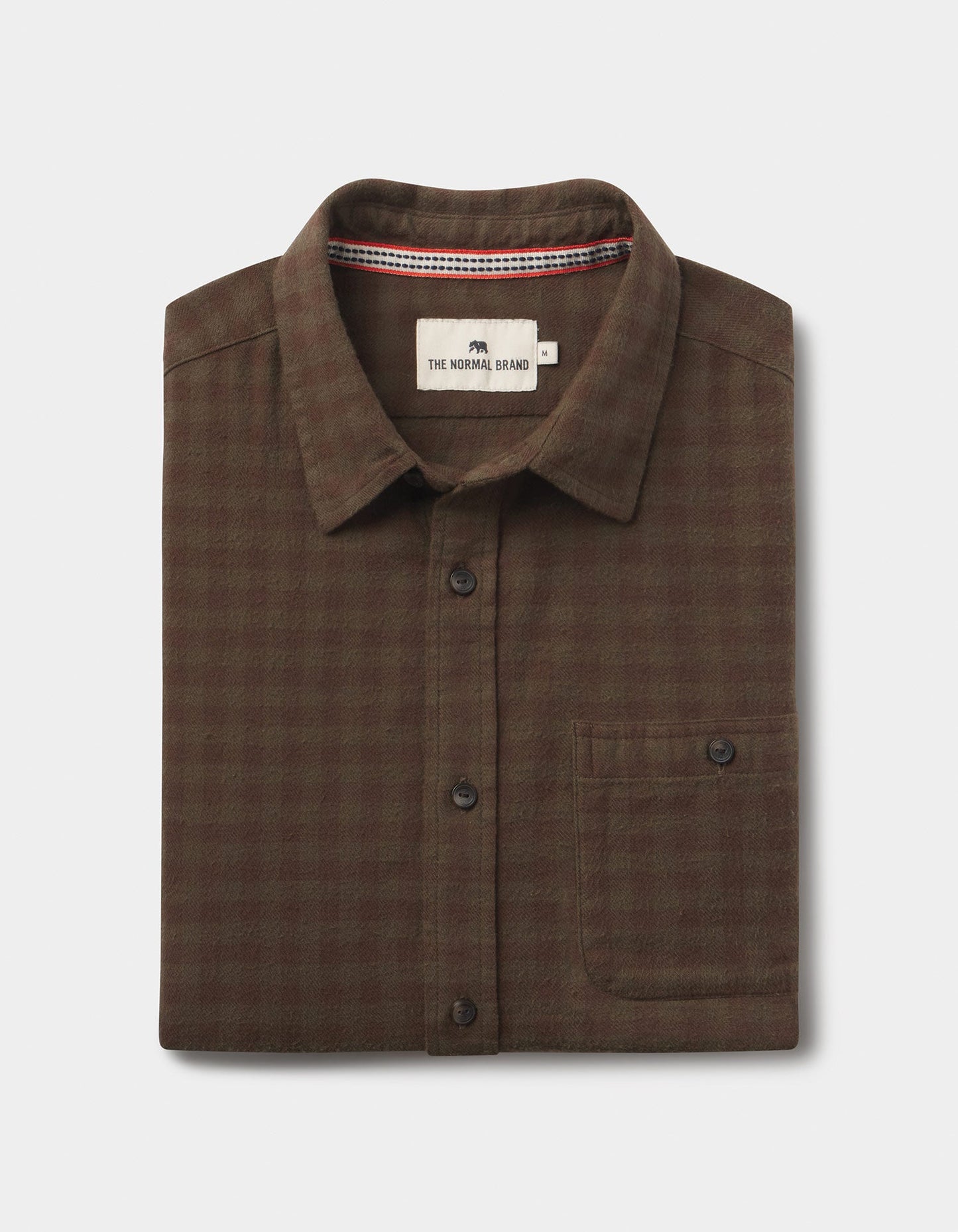 Hudson Double Brushed Flannel in Olive Plaid