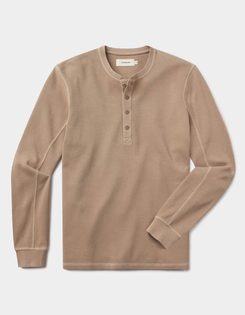 Vintage Thermal Mountain Henley in Mink