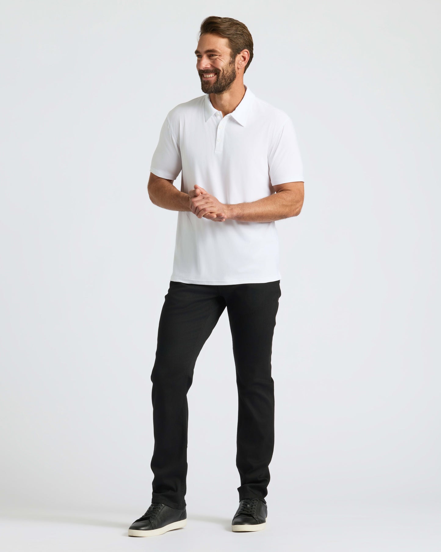 All White Active Short Sleeve Polo 3-Pack